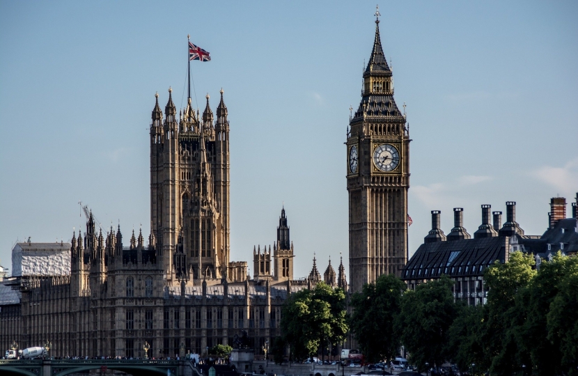 Bird-eye view of the Houses of Parliament