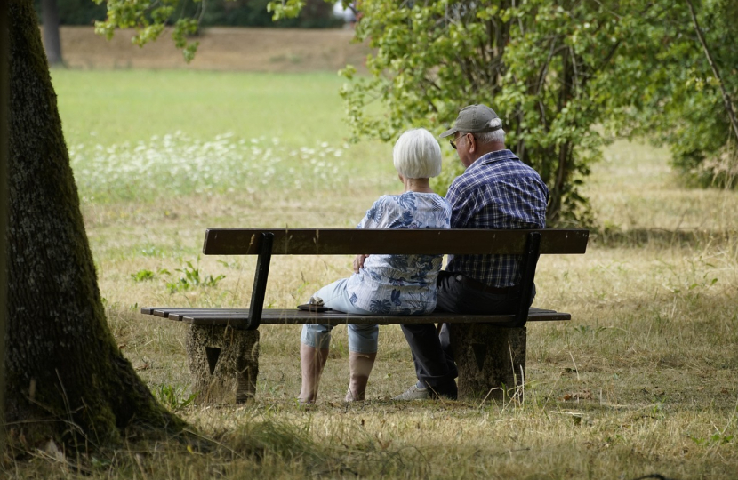 Pensioners on a bench